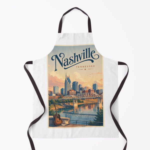 Item preview, Nashville Tennessee Skyline beside Cumberland River and Music City Landmarks designed and sold by Aryabek.