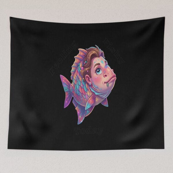 Item preview, Feeling Fishy Today Quirky Colorful Character Art designed and sold by JACKOBMSTRONG.