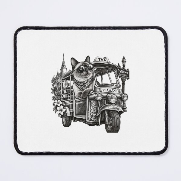 Item preview, Tuk Tuk Cat – Vintage Bangkok Thailand Cat Art designed and sold by mamhew2456.