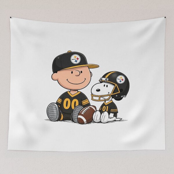 Item preview, Snoopy And Charlie Brown Pittsburgh Steelers Football Fan designed and sold by DamianRoy88.