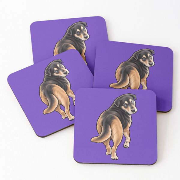 Item preview, "Dog walking blue eyes design". designed and sold by FeyArteDesigns.