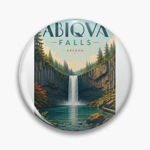 Item preview, Abiqua Falls Oregon Waterfall amid Willamette Valley Forest and Basalt Cliffs designed and sold by Aryabek.