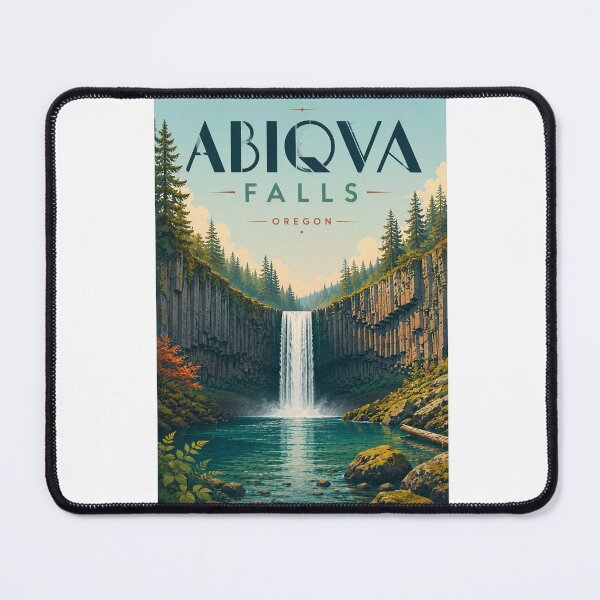 Item preview, Abiqua Falls Oregon Waterfall amid Willamette Valley Forest and Basalt Cliffs designed and sold by Aryabek.