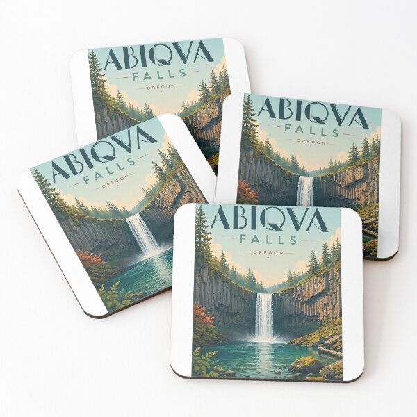 Item preview, Abiqua Falls Oregon Waterfall amid Willamette Valley Forest and Basalt Cliffs designed and sold by Aryabek.