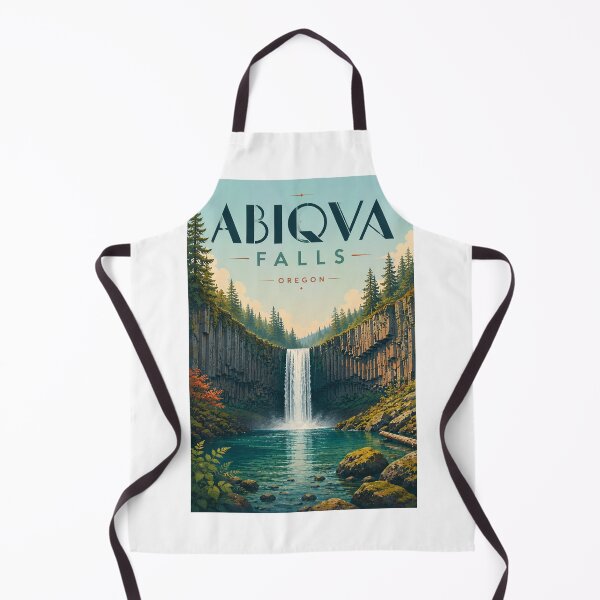 Item preview, Abiqua Falls Oregon Waterfall amid Willamette Valley Forest and Basalt Cliffs designed and sold by Aryabek.