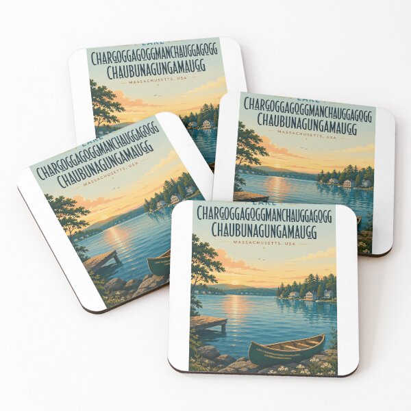 Item preview, Lake Chargoggagoggmanchauggagoggchaubunagungamaugg Massachusetts Sunset at Webster designed and sold by Aryabek.