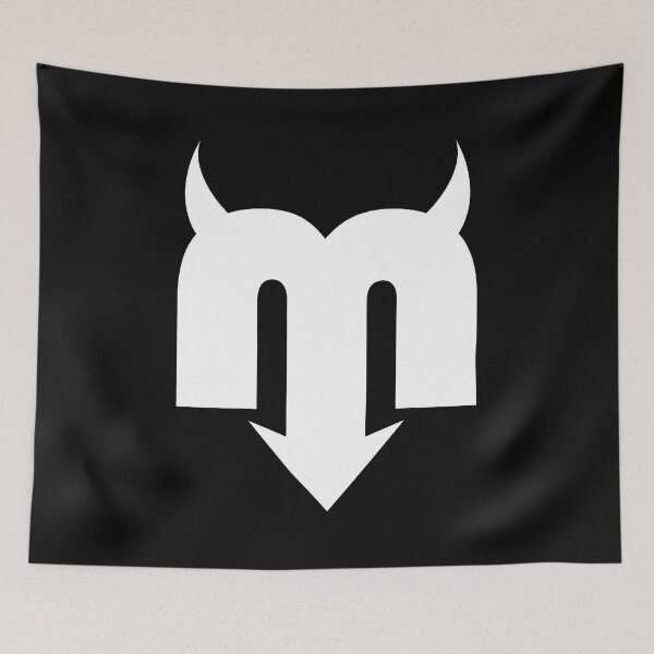 Item preview, Devil Horns Down Arrow Stylized Letter M  designed and sold by deniseruz.