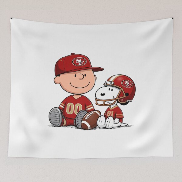Item preview, Snoopy And Charlie Brown San Francisco 49ers Football Fan designed and sold by DamianRoy88.