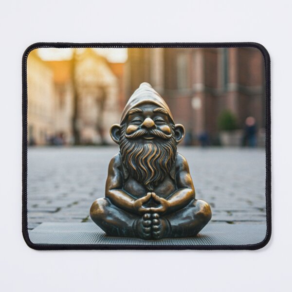 Item preview, Meditating Gnome Art Print – Mindfulness Gift, Poland Travel Decor designed and sold by Purrfecta.