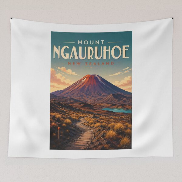 Item preview, Mount Ngauruhoe New Zealand Volcanic Summit in Tongariro National Park designed and sold by Aryabek.