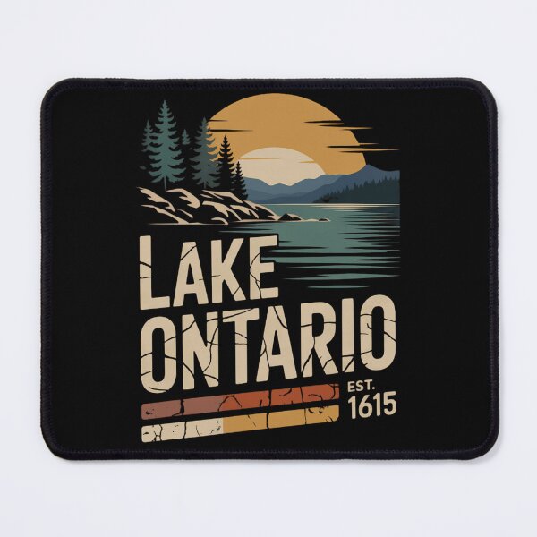Item preview, Lake Ontario Vintage Retro Landscape, Great Lakes Camping designed and sold by Zizo-DR44.