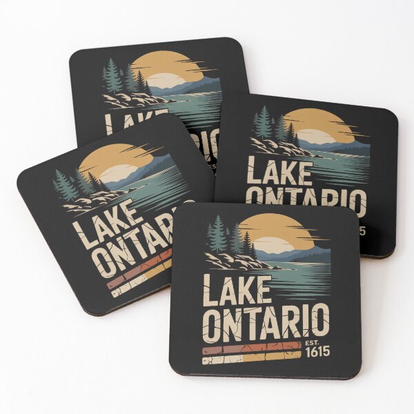 Item preview, Lake Ontario Vintage Retro Landscape, Great Lakes Camping  designed and sold by Zizo-DR44.