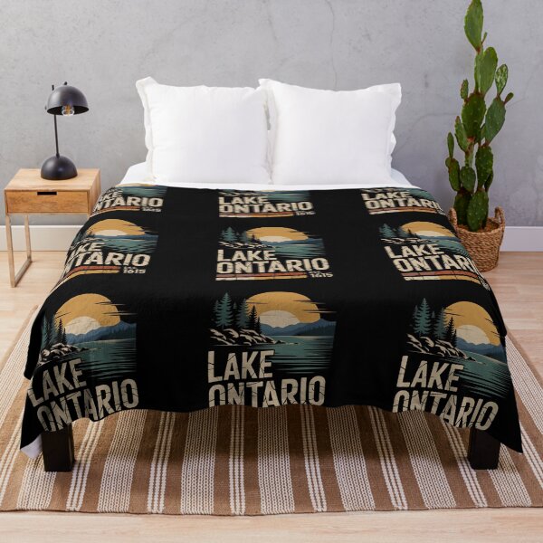 Item preview, Lake Ontario Vintage Retro Landscape, Great Lakes Camping designed and sold by Zizo-DR44.