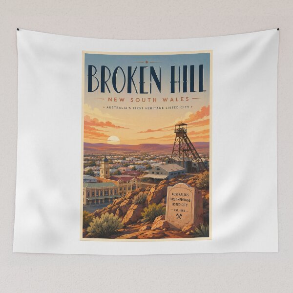 Item preview, Broken Hill New South Wales Mining Heritage and Silver City Outback Landscape designed and sold by Aryabek.