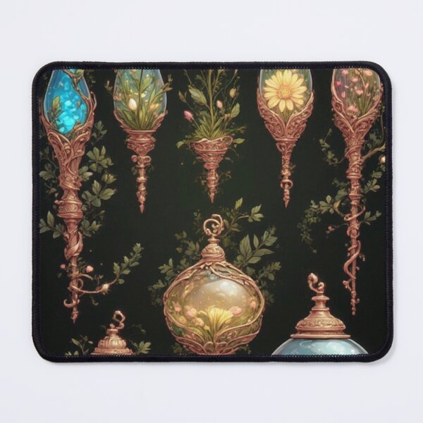 Item preview, Intricate fantasy florals blooming inside decorative glass  designed and sold by KingsArtworx 2.