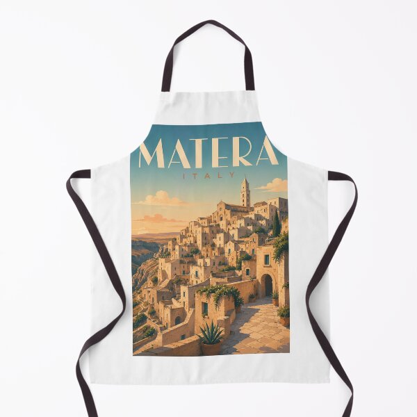 Item preview, Matera Italy Sassi Stone Cityscape and Basilicata Hills at Sunset designed and sold by Aryabek.