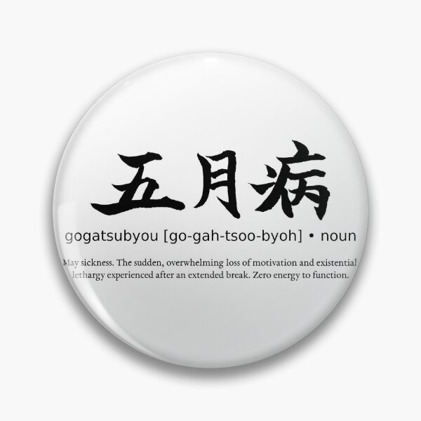 Artikelvorschau, Gogatsubyou (Nachweihnachtsblues) Japanische Definition Kalligrafie Kanji entworfen und verkauft von TarunekoT.