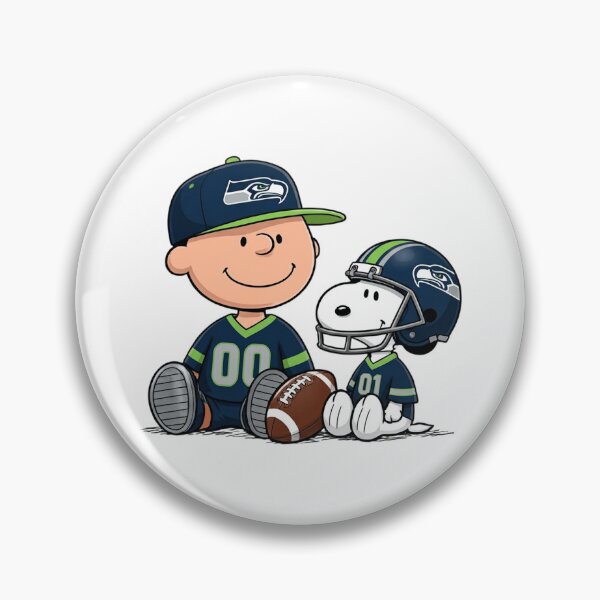 Item preview, Snoopy And Charlie Brown Seattle Seahawks Football Fan designed and sold by DamianRoy88.