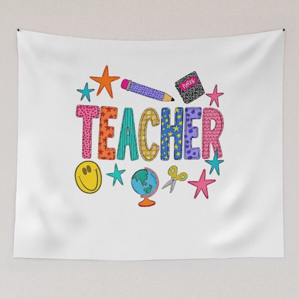 Item preview, Teacher Strong Kind Brave Smart Helpful Unique Colorful School Graphic designed and sold by DianaVape.