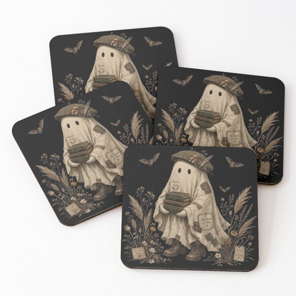 Item preview, Dark Academia Scholar Ghost Cottagecore Vintage Books Halloween designed and sold by CF_VintageDesign.