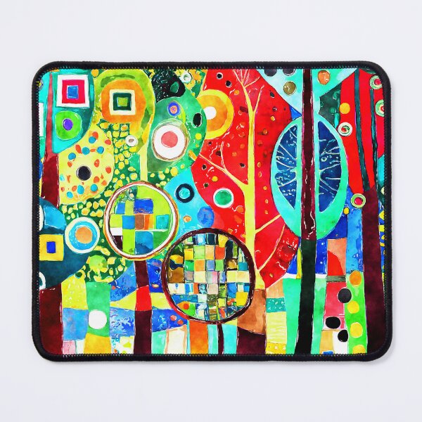 Item preview, Funky Fantasy Forest Vibrantly Colorful Abstract Digital Art designed and sold by DEC02.
