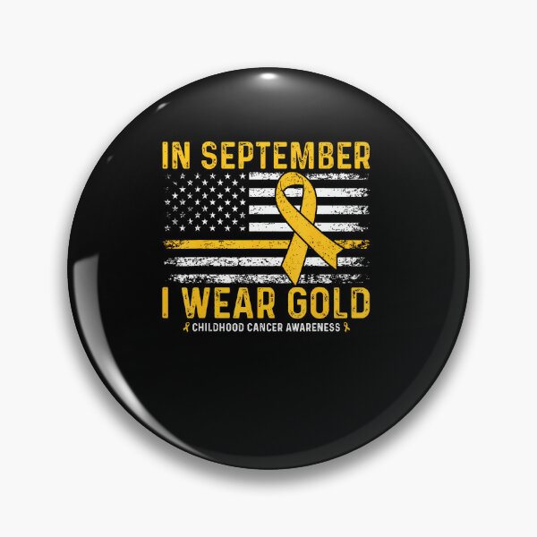 Item preview, In September We Wear Gold Childhood Cancer Awareness Us Flag designed and sold by RealestInternet.