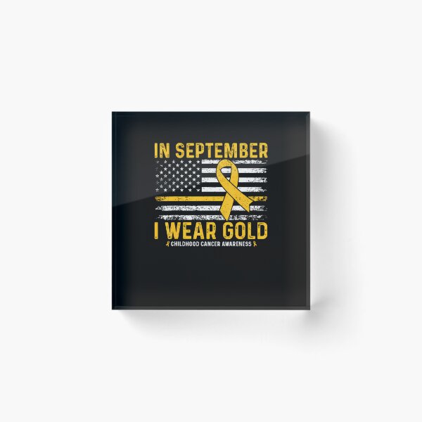 Item preview, In September We Wear Gold Childhood Cancer Awareness Us Flag designed and sold by RealestInternet.
