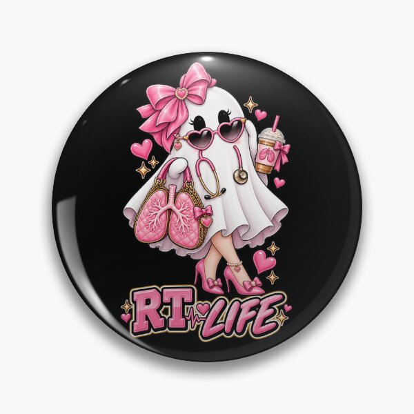 Item preview, RT Life Cute Ghost Respiratory Therapist Pink Lover Medical Design designed and sold by ClinicalHubs.