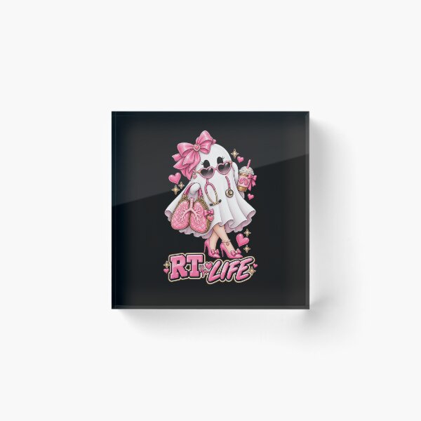 Item preview, RT Life Cute Ghost Respiratory Therapist Pink Lover Medical Design designed and sold by ClinicalHubs.