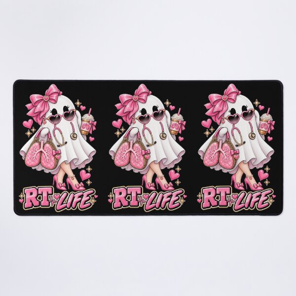 Item preview, RT Life Cute Ghost Respiratory Therapist Pink Lover Medical Design designed and sold by ClinicalHubs.