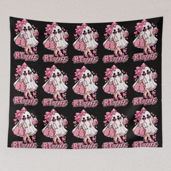 Item preview, RT Life Cute Ghost Respiratory Therapist Pink Lover Medical Design designed and sold by ClinicalHubs.