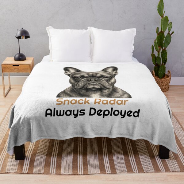 Item preview, Funny French Bulldog Snack Radar Quote designed and sold by bluesquidink.