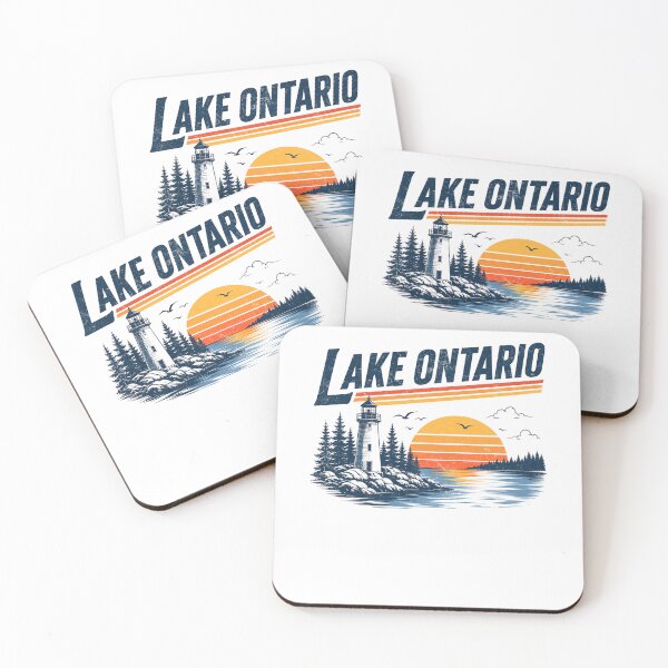 Item preview, Retro Sunset Great Lakes Lake Ontario designed and sold by JanetWilli.