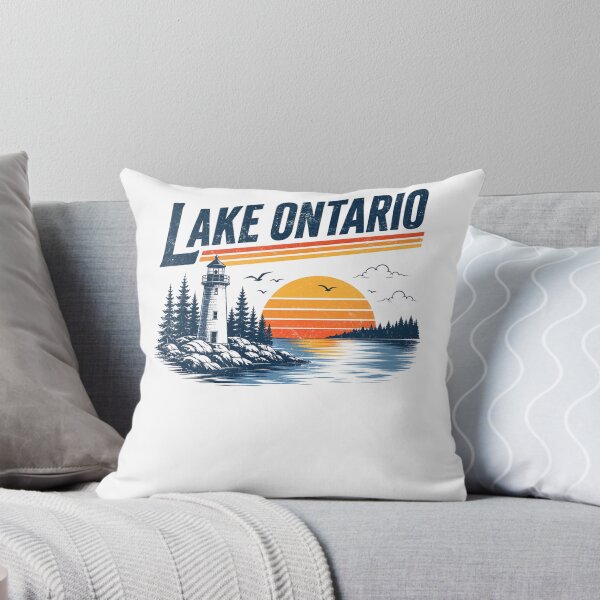 Item preview, Retro Sunset Great Lakes Lake Ontario designed and sold by JanetWilli.