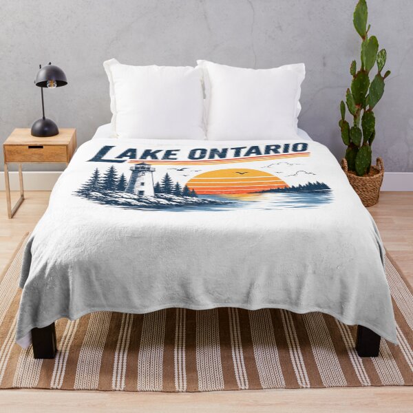 Item preview, Retro Sunset Great Lakes Lake Ontario designed and sold by JanetWilli.