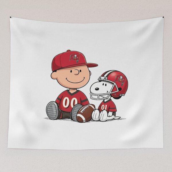 Item preview, Snoopy And Charlie Brown Tampa Bay Buccaneers Football Fan designed and sold by DamianRoy88.