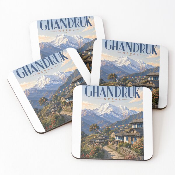 Item preview, Ghandruk Nepal Gurung Village beneath Annapurna Himalayan Peaks designed and sold by StampMyPassport.