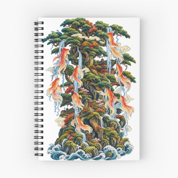 Item preview, The Fish Tree – Japanese Koi Fish & Magical Forest Ukiyo-e Art designed and sold by Substance_life.