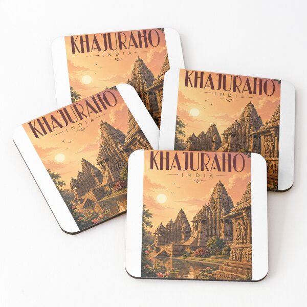 Item preview, Khajuraho India Temple Complex Madhya Pradesh at Golden Sunset designed and sold by StampMyPassport.