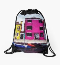 Burano, Italy Drawstring Bag