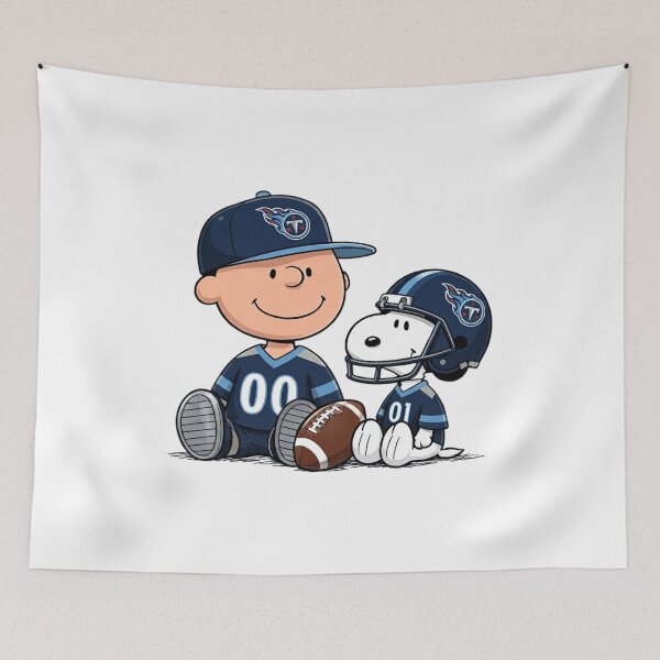Item preview, Snoopy And Charlie Brown Tennessee Titans Football Fan designed and sold by DamianRoy88.