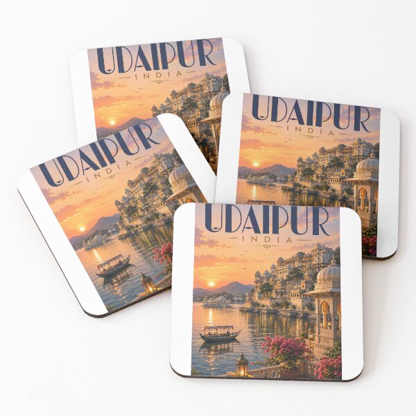 Item preview, Udaipur India Lake Pichola City Palace Sunset Waterfront designed and sold by StampMyPassport.
