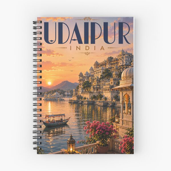 Item preview, Udaipur India Lake Pichola City Palace Sunset Waterfront designed and sold by StampMyPassport.