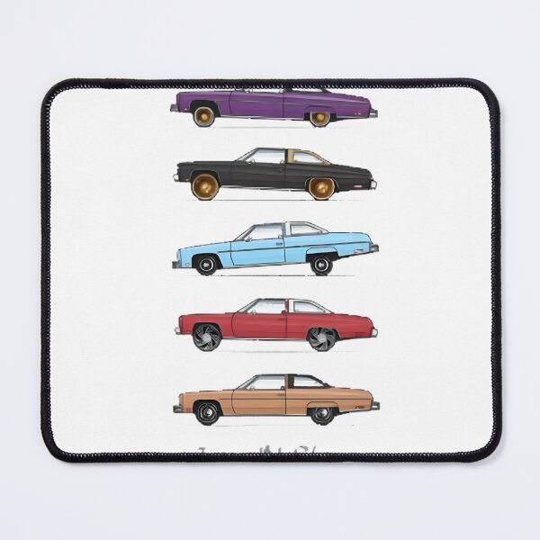 Item preview, Five Classic Lowrider Cars Artwork with Vibrant Colors and Retro Style designed and sold by DreamArtstore.
