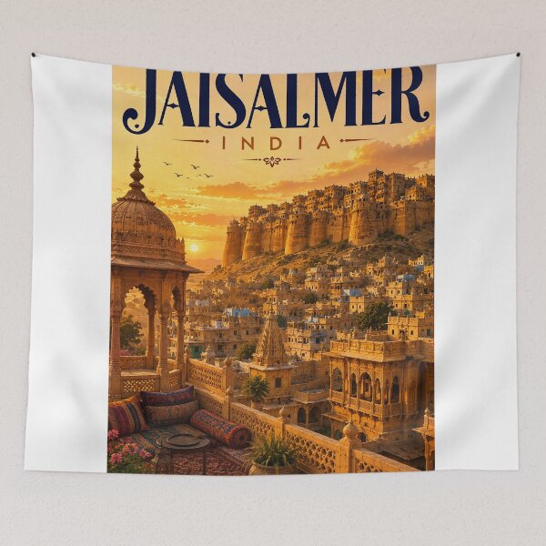 Item preview, Jaisalmer India Golden Fort Rajasthan Desert City at Sunset designed and sold by StampMyPassport.