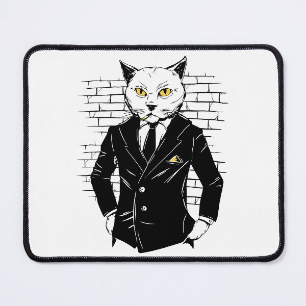Item preview, Badass Mafia Cat In Black Suit Smoking Edgy Streetwear designed and sold by Hilal-Studio.