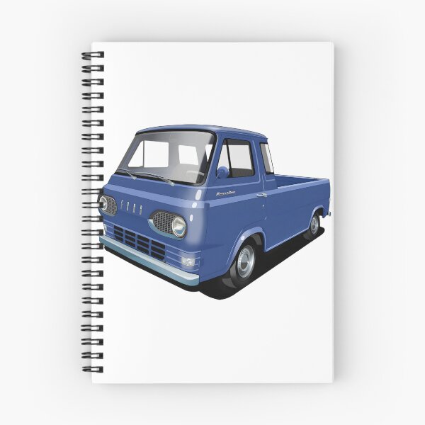 Item preview, Classic Ford Econoline Pickup in Academy Blue Vintage Vehicle Illustration designed and sold by DreamArtstore.