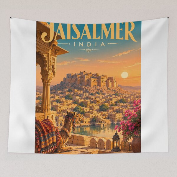 Item preview, Jaisalmer India Sonar Quila Camel View Across Rajasthan designed and sold by StampMyPassport.