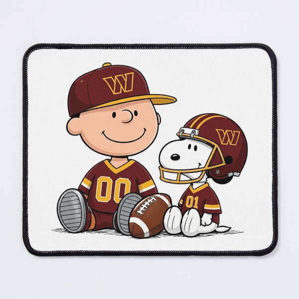 Item preview, Snoopy And Charlie Brown Washington Commanders Football Fan designed and sold by DamianRoy88.