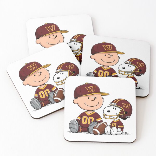 Item preview, Snoopy And Charlie Brown Washington Commanders Football Fan designed and sold by DamianRoy88.